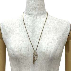 CHANEL Pink Pearl Logo Necklace